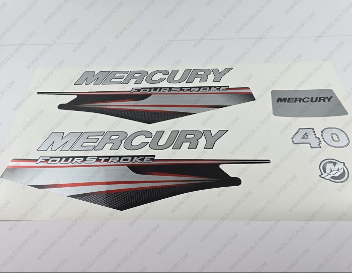 Mercury 40HP Four Stroke 2013-2017 Outboard Decal Kit